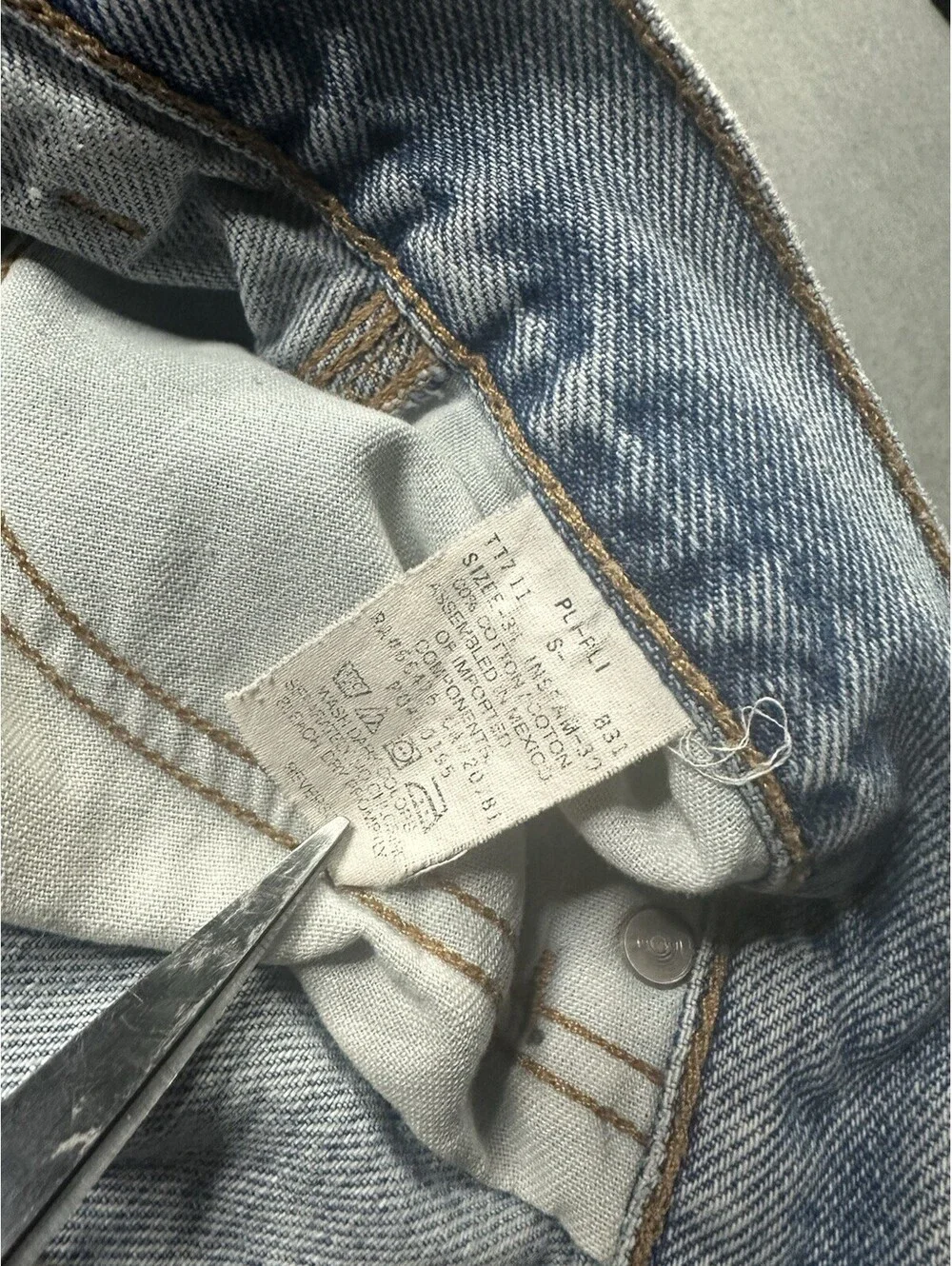 Mens Tommy Hilfiger Baggy Carpenter Jeans Blue Y2K Vintage Streetwear 34x30